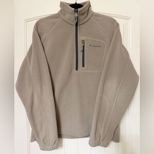 COLUMBIA Fast Trek 1/2 zip fleece pullover color tan, size small